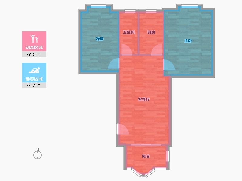 广东省-广州市-紫林居-64.57-户型库-动静分区