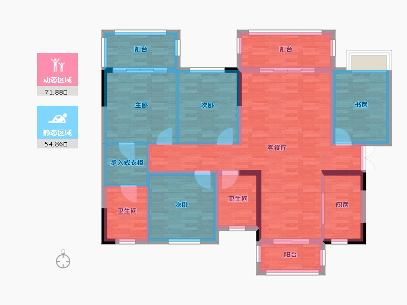 贵州省-贵阳市-太阳谷国际康养生活社区-113.48-户型库-动静分区