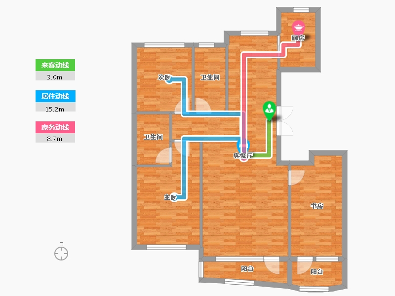 吉林省-通化市-春佳林语-102.22-户型库-动静线