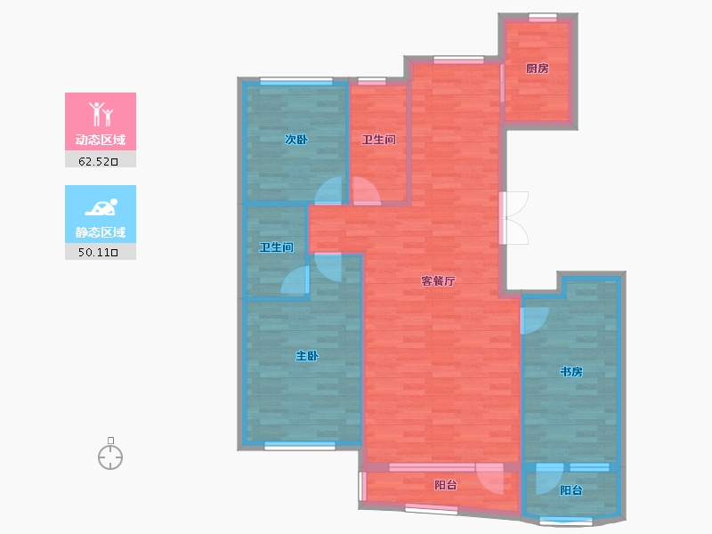 吉林省-通化市-春佳林语-102.22-户型库-动静分区