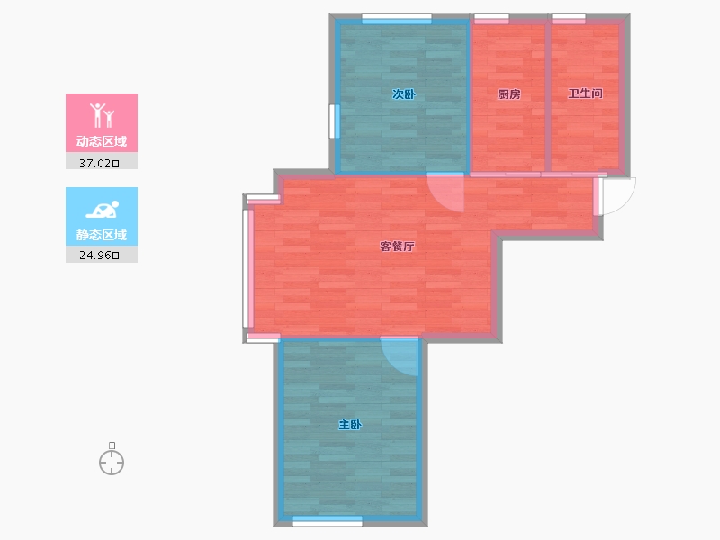 辽宁省-沈阳市-文欣苑-56.03-户型库-动静分区