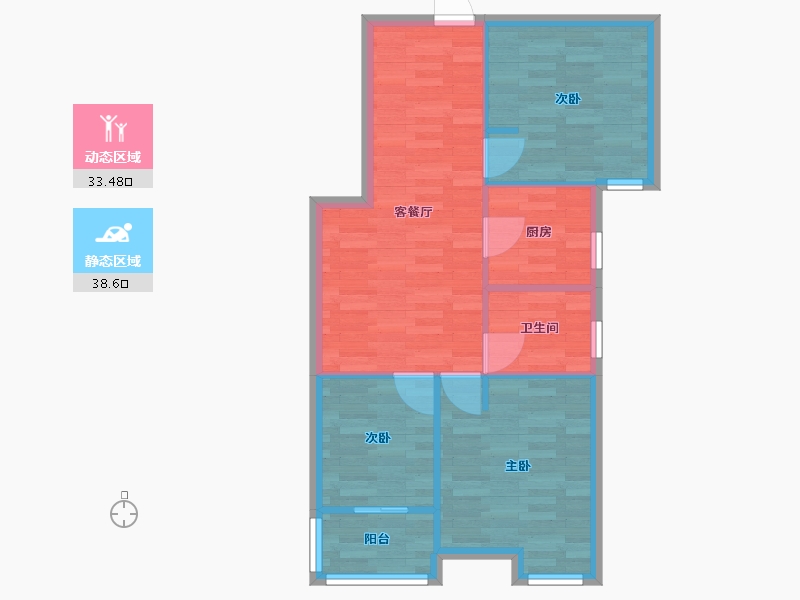 上海-上海市-保利叶语-65.03-户型库-动静分区