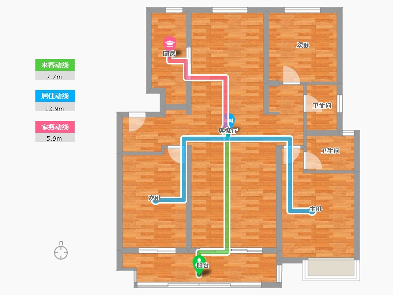 江西省-宜春市-华地公元-109.99-户型库-动静线