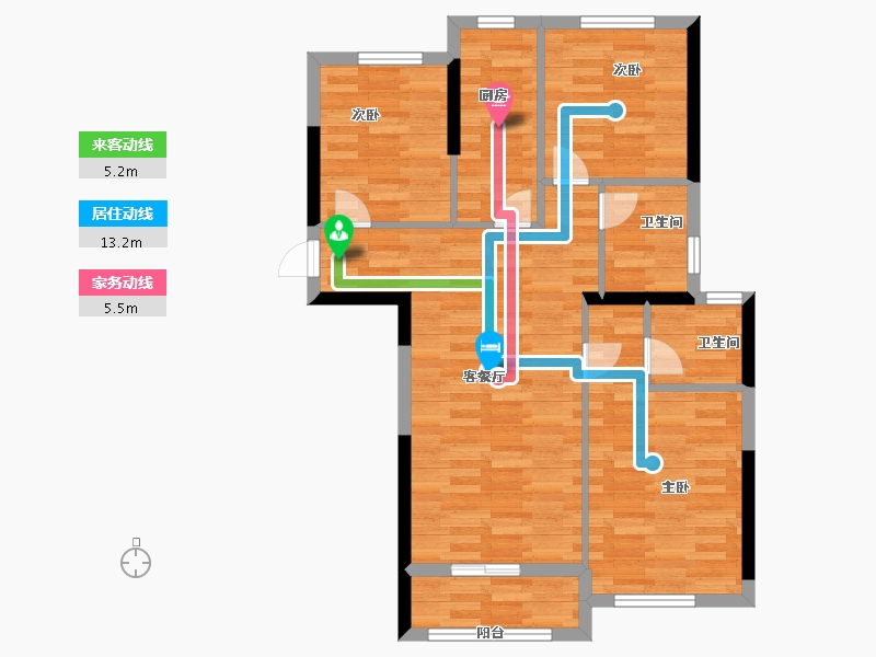 福建省-南平市-中侨名城-74.18-户型库-动静线