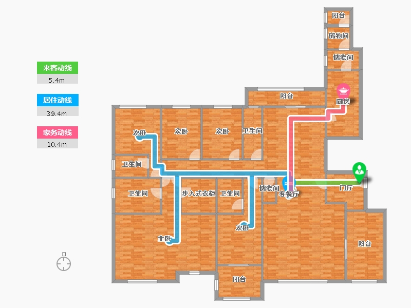 四川省-成都市-仁恒滨河湾-242.81-户型库-动静线