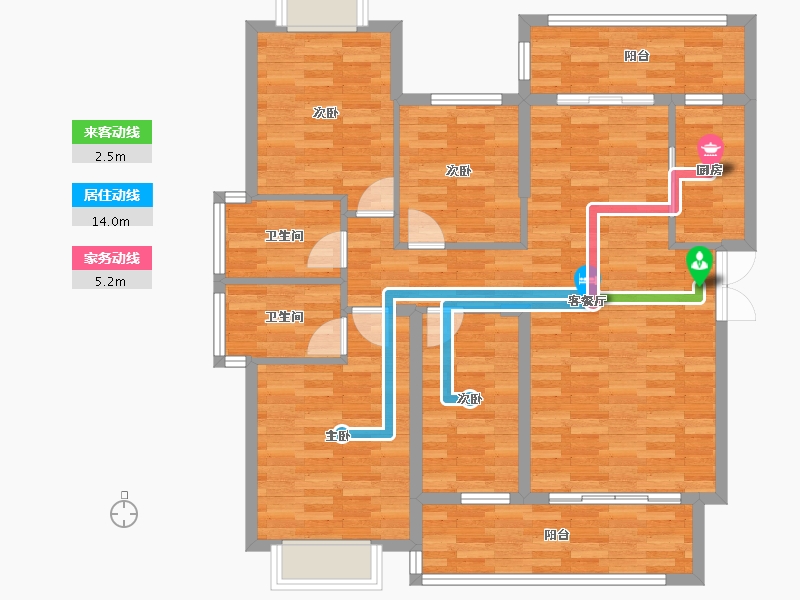 福建省-宁德市-龙威-104.62-户型库-动静线