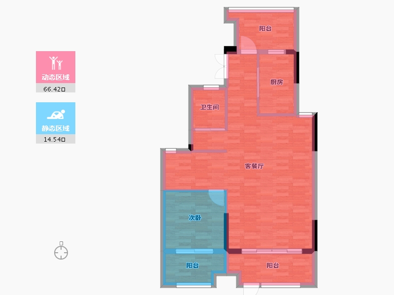 浙江省-湖州市-印象南浔-71.68-户型库-动静分区