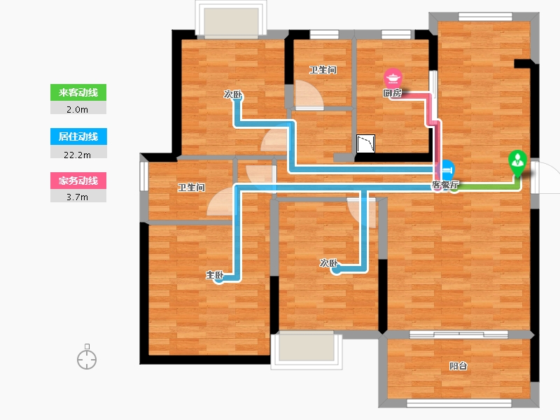 湖北省-襄阳市-东津世纪城4区-86.87-户型库-动静线