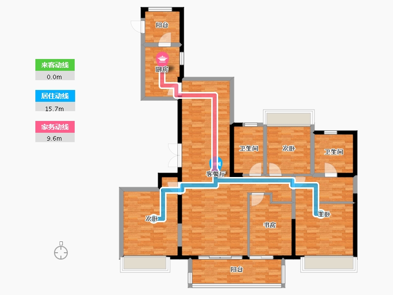 浙江省-绍兴市-新城香悦半岛-128.42-户型库-动静线