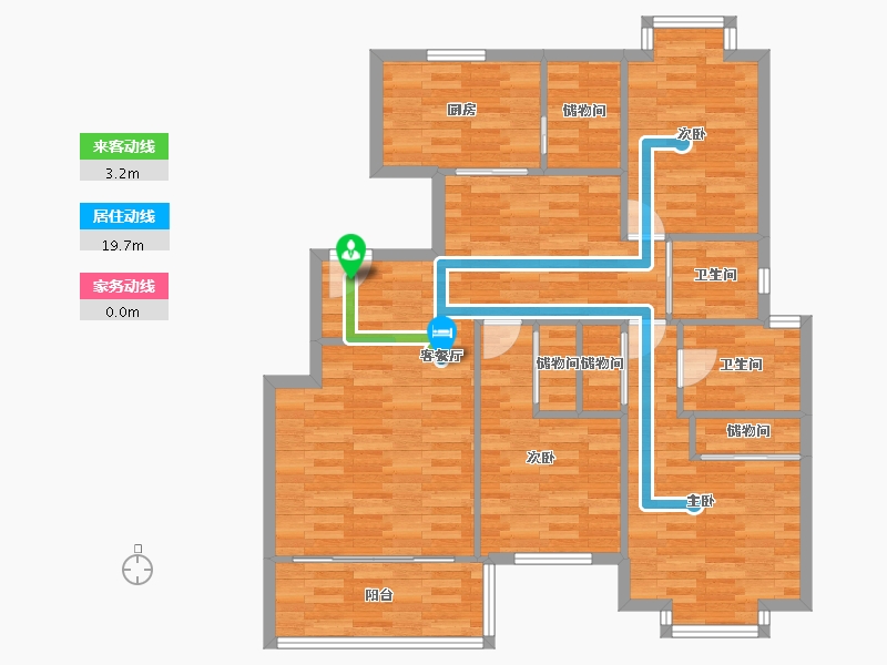 浙江省-温州市-康城五组团-101.56-户型库-动静线