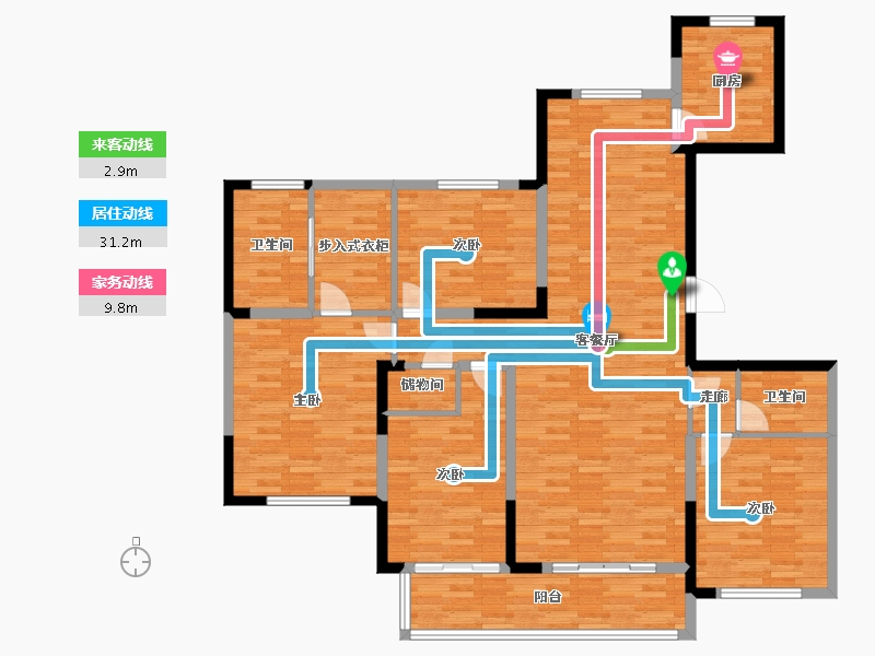 江苏省-南京市-江湾世纪-141.25-户型库-动静线