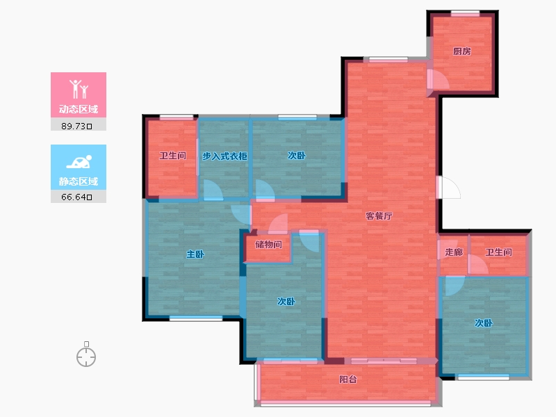 江苏省-南京市-江湾世纪-141.25-户型库-动静分区