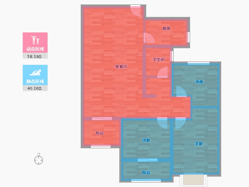 山东省-菏泽市-御龙湾-87.84-户型库-动静分区