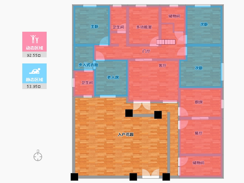 重庆-重庆市-大足-192.00-户型库-动静分区