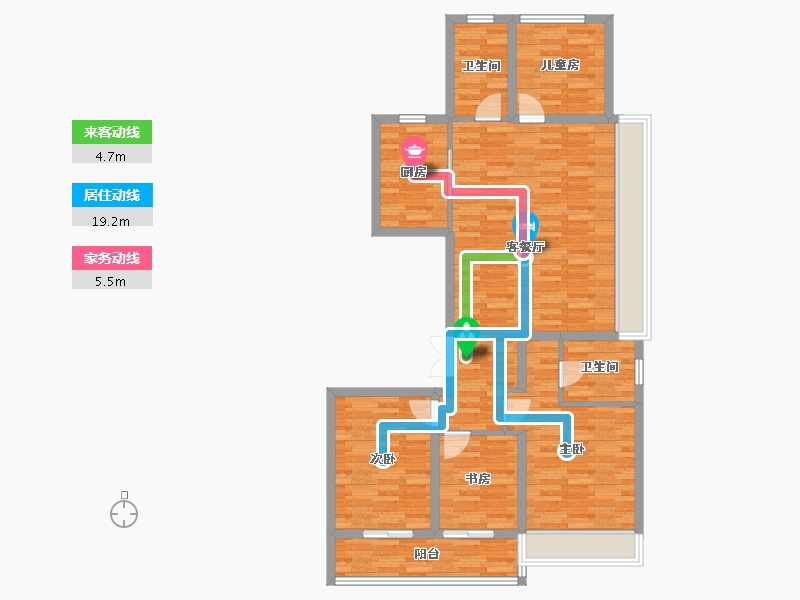 浙江省-杭州市-越秀招商云悦湾-99.35-户型库-动静线