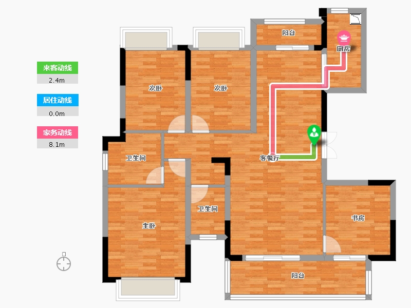 广西壮族自治区-南宁市-大唐印象-115.34-户型库-动静线