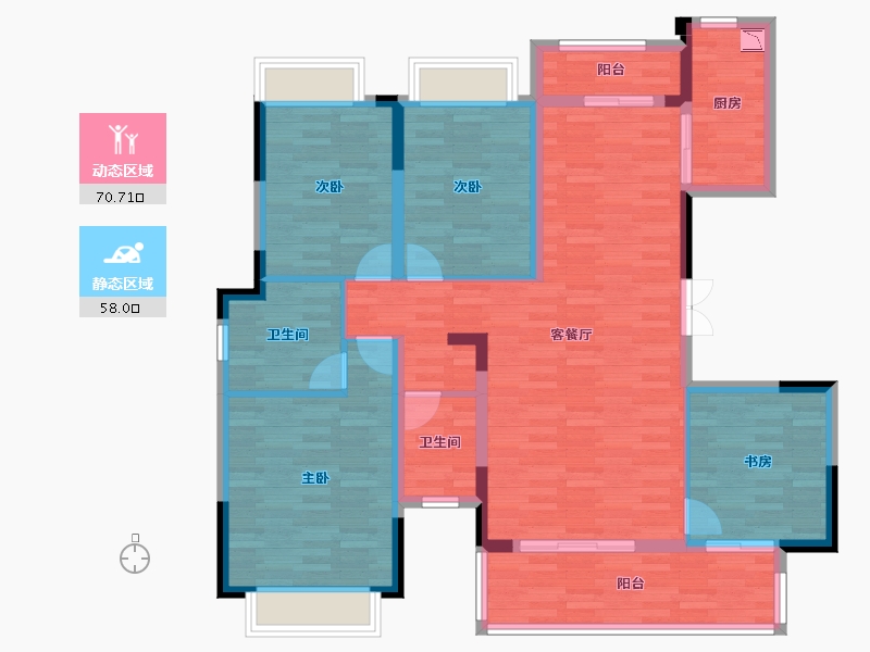 广西壮族自治区-南宁市-大唐印象-115.34-户型库-动静分区