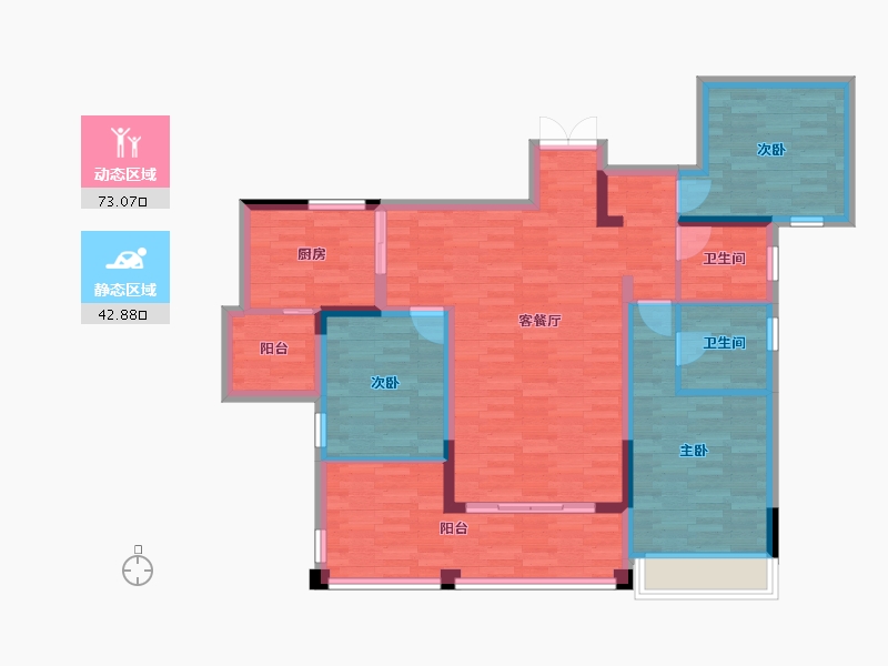 贵州省-毕节市-香榭豪庭-103.51-户型库-动静分区