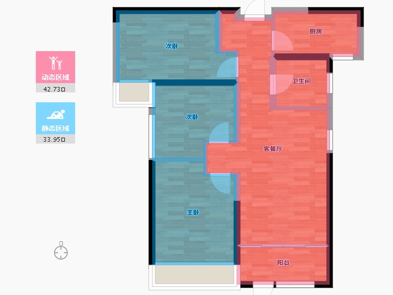 河南省-郑州市-亚星盛世雅居-68.07-户型库-动静分区