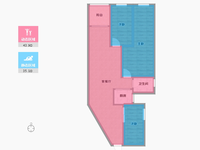 广东省-深圳市-凯丰花园二期(逸园)-69.66-户型库-动静分区