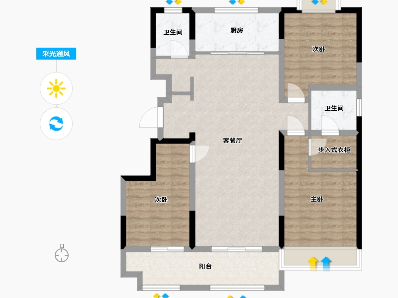 山东省-滨州市-丽景国际-103.15-户型库-采光通风