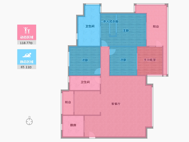 广东省-珠海市-万科金域蓝湾-170.58-户型库-动静分区