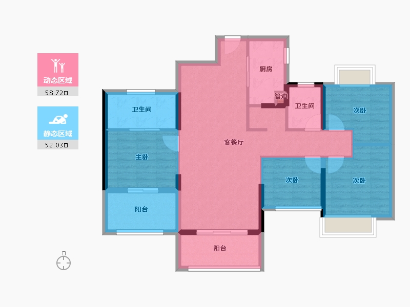 福建省-泉州市-阳光城丽景湾-97.00-户型库-动静分区