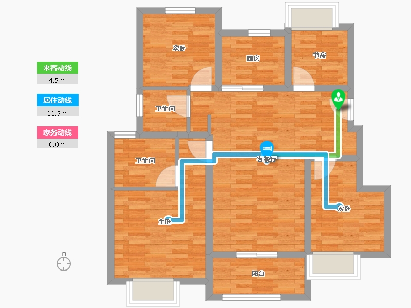 江苏省-南京市-正荣悦东府-80.00-户型库-动静线