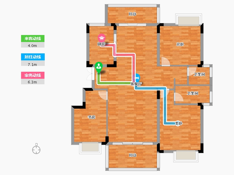 湖北省-宜昌市-上上城壹号院-125.01-户型库-动静线