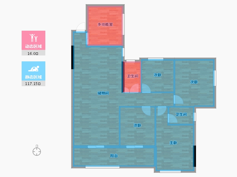 广西壮族自治区-南宁市-永安丽水新都-121.14-户型库-动静分区