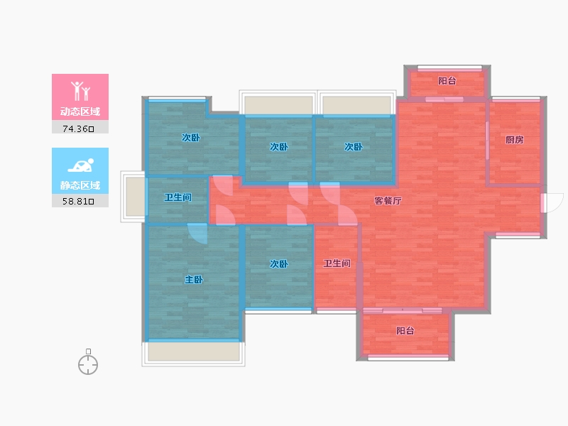 广东省-汕尾市-御龙华府-120.16-户型库-动静分区