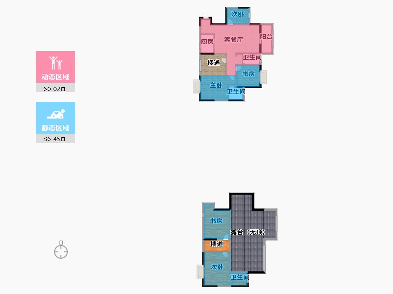 陕西省-安康市-兴科明珠花园三期-208.97-户型库-动静分区