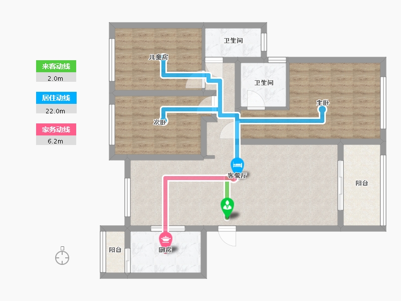 广东省-中山市-澜溪泮岛-93.40-户型库-动静线