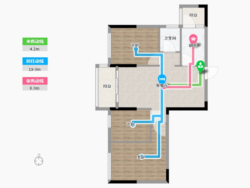 广东省-广州市-碧桂园・泊岸-89.01-户型库-动静线