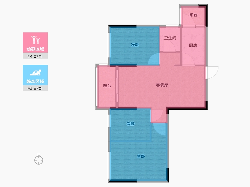 广东省-广州市-碧桂园・泊岸-89.01-户型库-动静分区