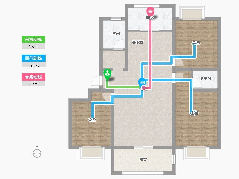 陕西省-渭南市-大荔-98.00-户型库-动静线