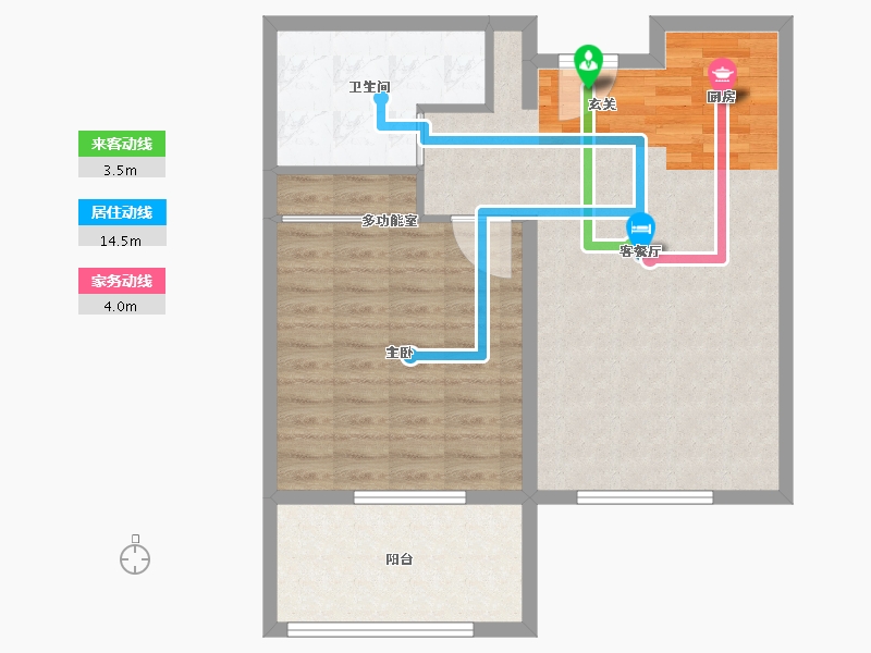 四川省-成都市-公园1号-76.00-户型库-动静线