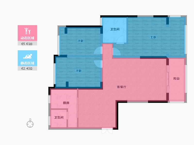 湖南省-长沙市-八方小区崔总-115.79-户型库-动静分区