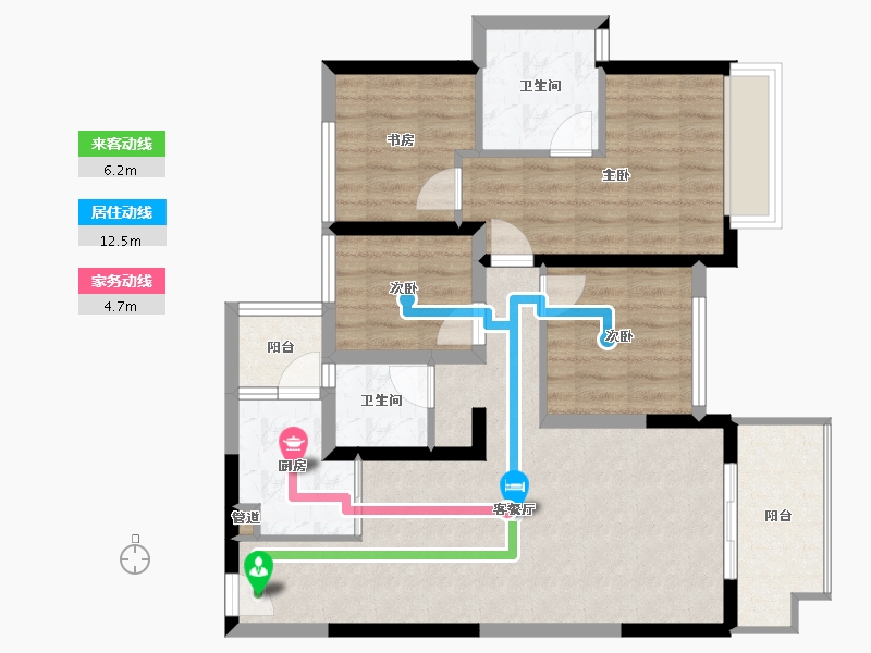 广东省-深圳市-大族云峰-85.02-户型库-动静线