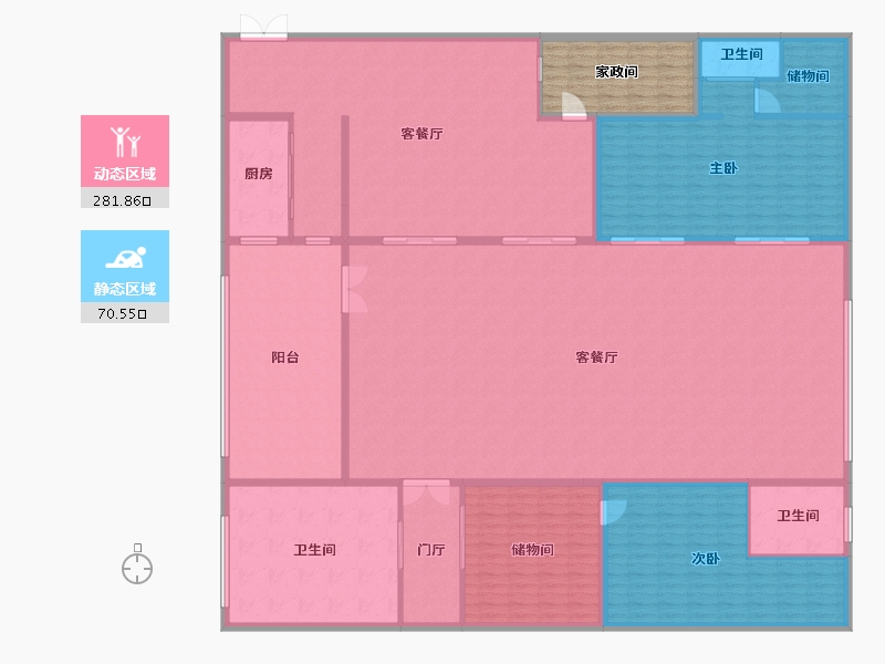 广东省-珠海市-万科・红树东岸-340.92-户型库-动静分区