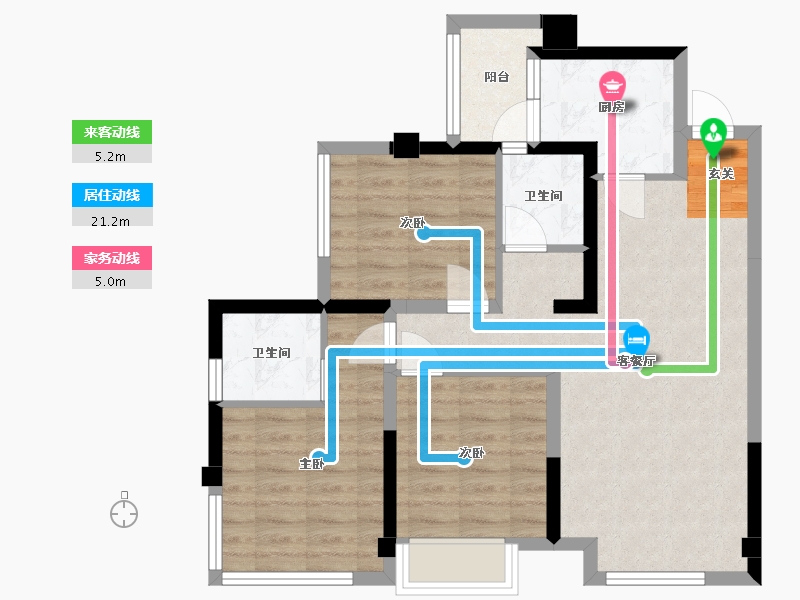 四川省-成都市-奥园棠�h府-73.58-户型库-动静线