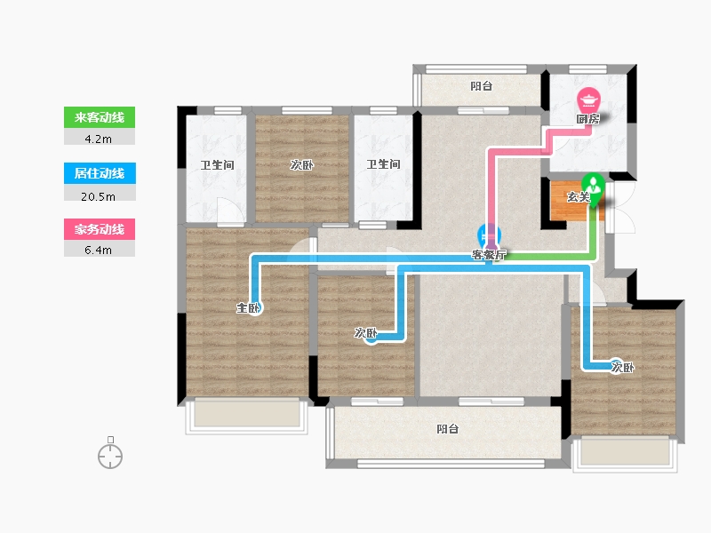 四川省-成都市-华润置地理想之城-120.79-户型库-动静线