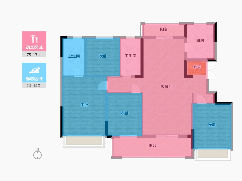 四川省-成都市-华润置地理想之城-120.79-户型库-动静分区