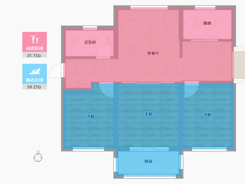 山东省-青岛市-港城文苑-65.63-户型库-动静分区