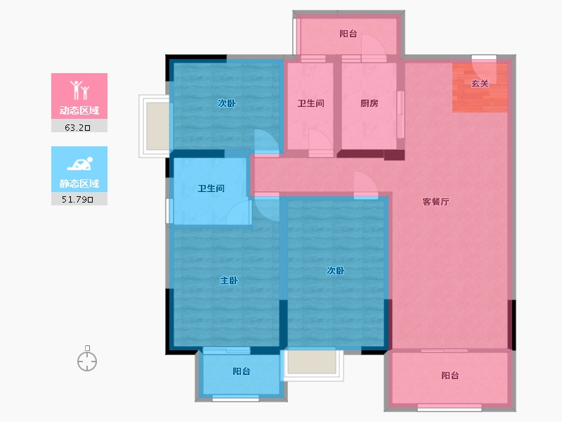 四川省-成都市-成金金语湾-101.75-户型库-动静分区