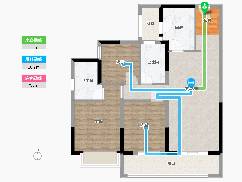 四川省-成都市-旭辉碧桂园云樾名邸-83.35-户型库-动静线