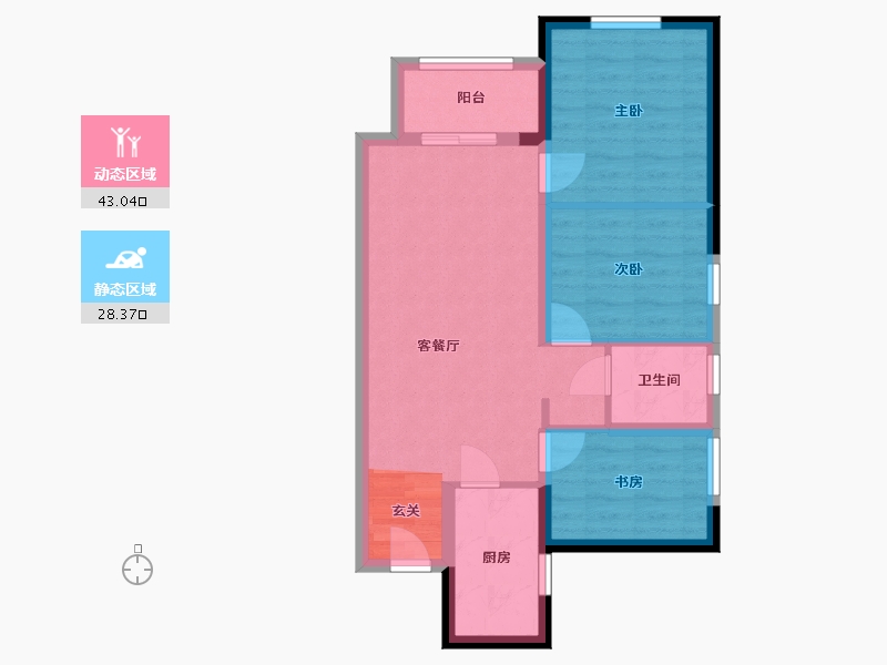 四川省-成都市-万科碧桂园公园大道-63.50-户型库-动静分区