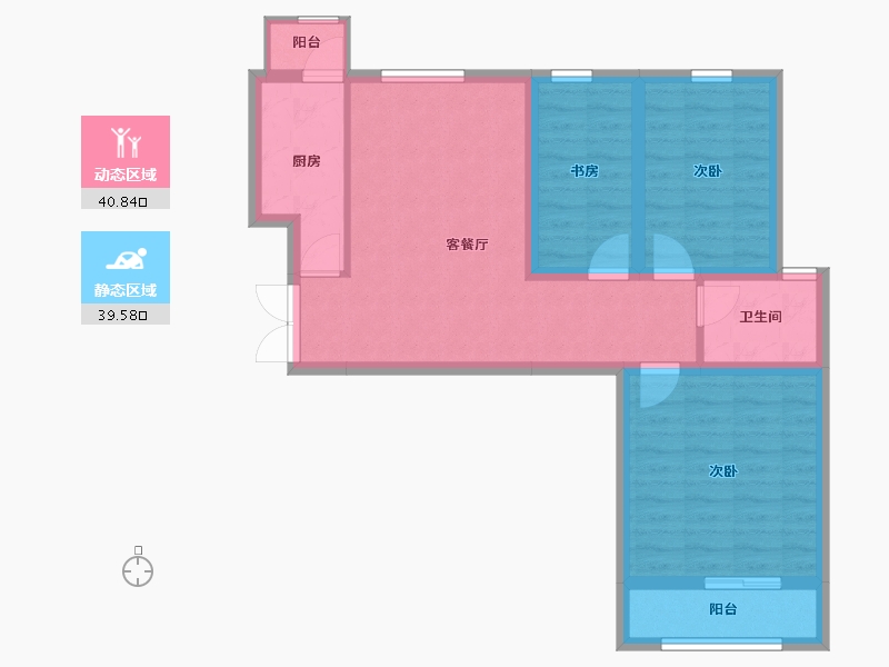 山西省-吕梁市-吕梁宏泰御花园-71.06-户型库-动静分区