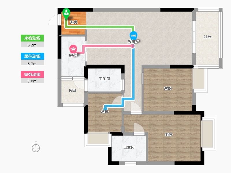 四川省-成都市-河畔府邸-92.47-户型库-动静线