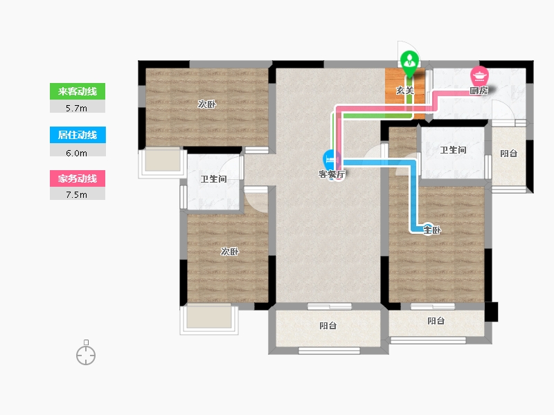 四川省-成都市-成金金语湾-91.82-户型库-动静线